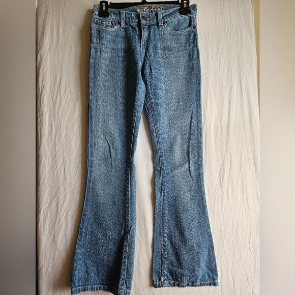 Ezra Fitch Jeans Juniors 12 (26x28.5) Abercrombie Slim Flare Distressed Boho GUC - Picture 1 of 11